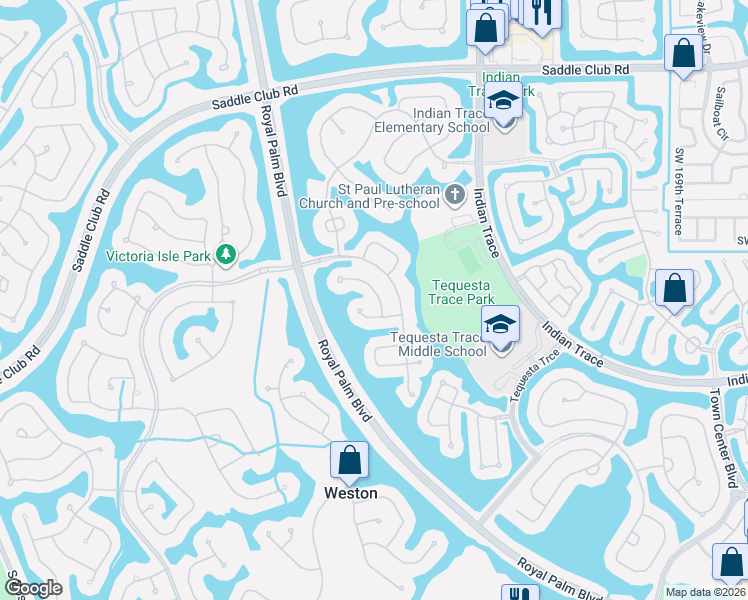 map of restaurants, bars, coffee shops, grocery stores, and more near 834 Heron Road in Weston