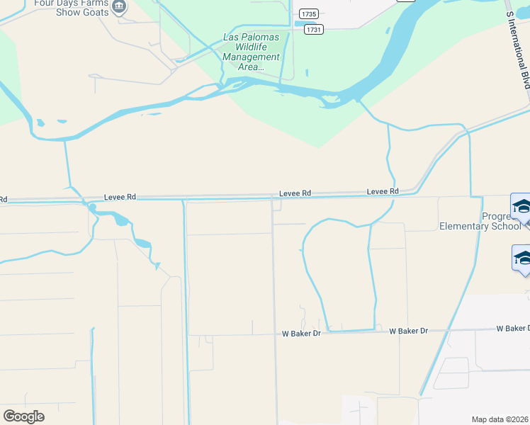 map of restaurants, bars, coffee shops, grocery stores, and more near 1526 North Sky Soldier Road in Weslaco