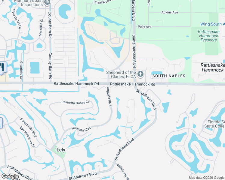 map of restaurants, bars, coffee shops, grocery stores, and more near 6010 Westbourgh Drive in Naples