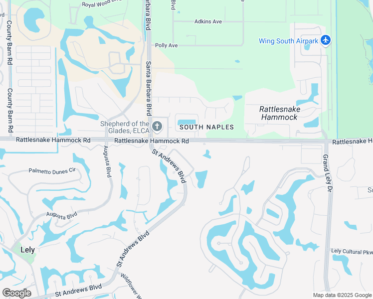map of restaurants, bars, coffee shops, grocery stores, and more near 6125 Rattlesnake Hammock Road in Naples