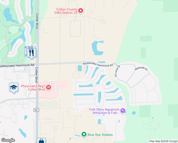 map of restaurants, bars, coffee shops, grocery stores, and more near 8571 Maggiore Court in Naples