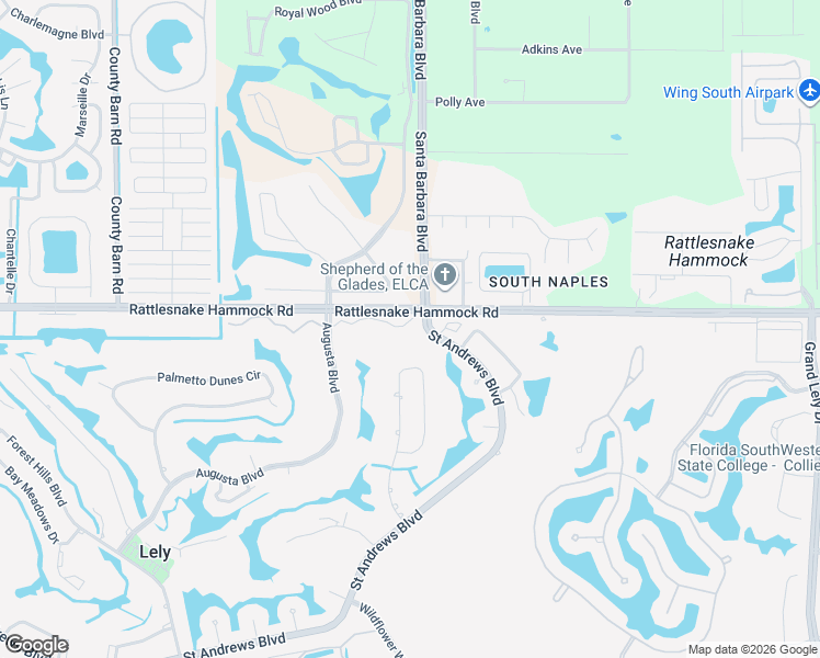 map of restaurants, bars, coffee shops, grocery stores, and more near 6000 Rattlesnake Hammock Road in Naples
