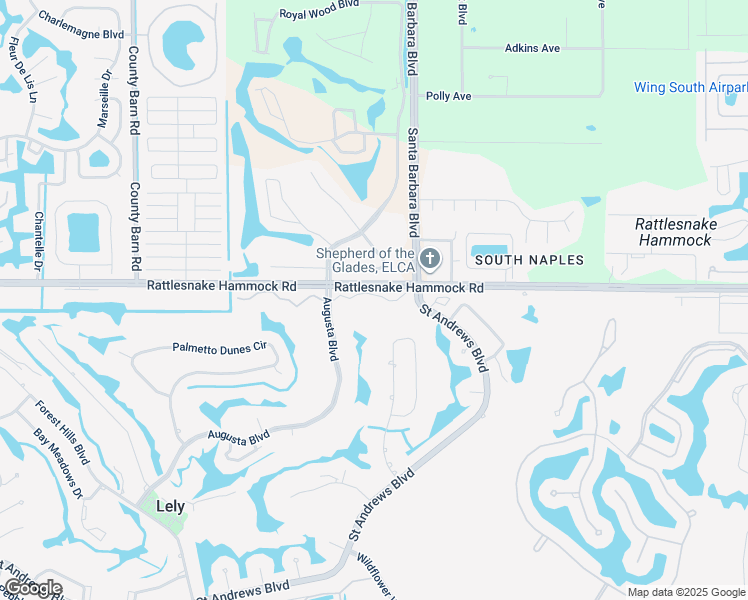 map of restaurants, bars, coffee shops, grocery stores, and more near 5825 Augusta Woods Road in Naples
