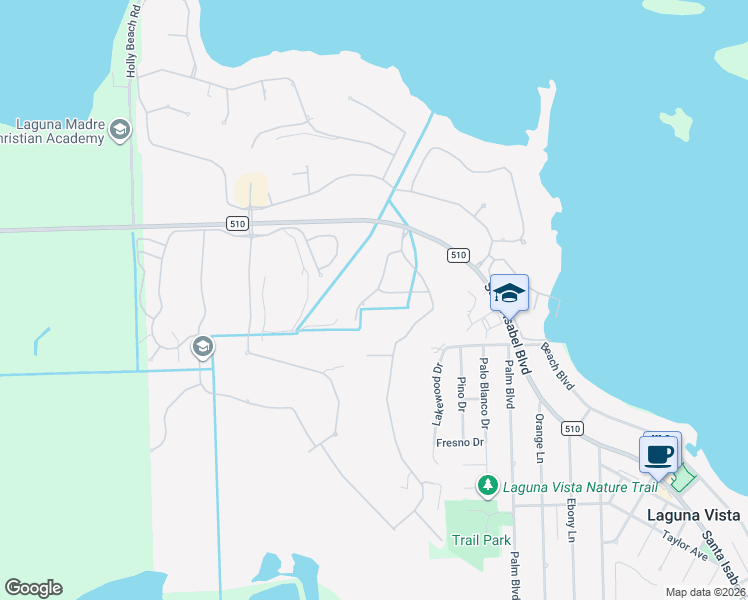map of restaurants, bars, coffee shops, grocery stores, and more near 2 Spyglass Hill in Laguna Vista