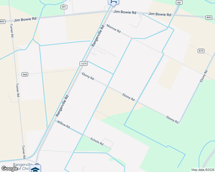 map of restaurants, bars, coffee shops, grocery stores, and more near Ebony Road in San Benito