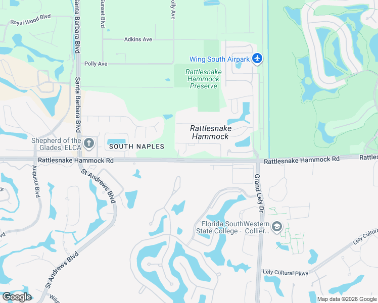 map of restaurants, bars, coffee shops, grocery stores, and more near 6216 Hansen Road in Naples