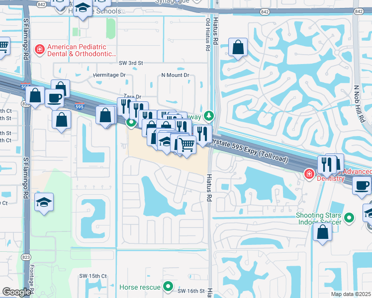 map of restaurants, bars, coffee shops, grocery stores, and more near in Fort Lauderdale