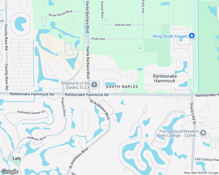 map of restaurants, bars, coffee shops, grocery stores, and more near 6191 Mandalay Circle in Naples