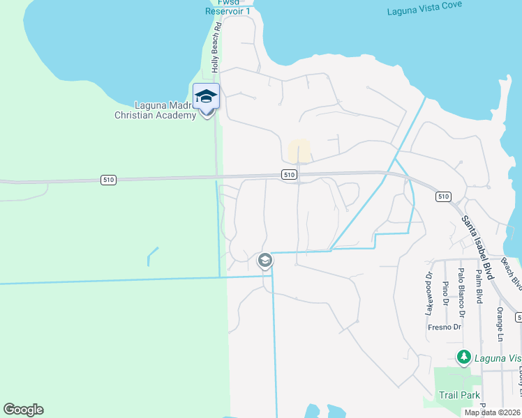 map of restaurants, bars, coffee shops, grocery stores, and more near 21 Torrey Pines Drive in Laguna Vista