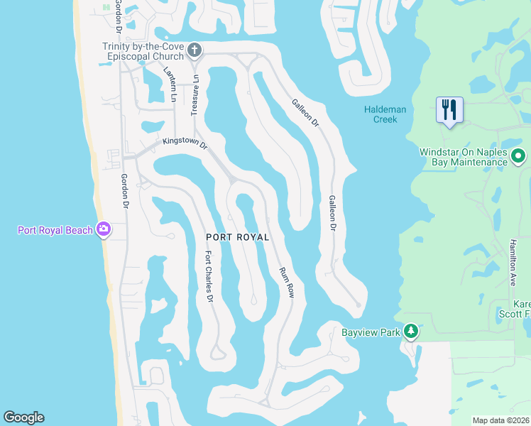 map of restaurants, bars, coffee shops, grocery stores, and more near 3228 Rum Row in Naples