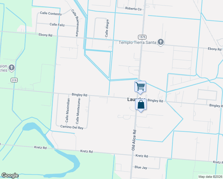 map of restaurants, bars, coffee shops, grocery stores, and more near 32743 FM 2893 in Los Fresnos