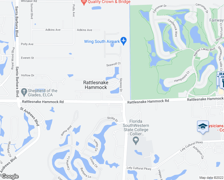 map of restaurants, bars, coffee shops, grocery stores, and more near 6238 Shadowood Circle in Naples