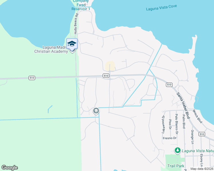map of restaurants, bars, coffee shops, grocery stores, and more near 18 Golf House Road in Laguna Vista