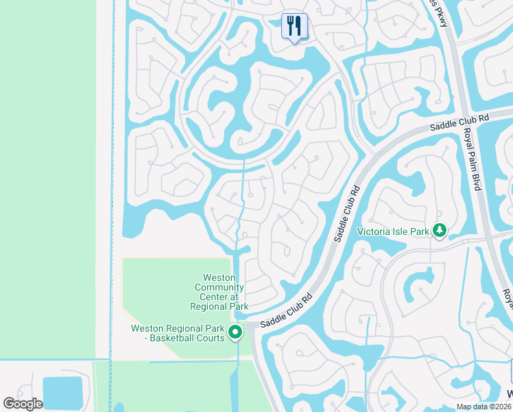 map of restaurants, bars, coffee shops, grocery stores, and more near 1132 Golden Cane Drive in Weston