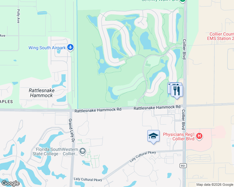 map of restaurants, bars, coffee shops, grocery stores, and more near 4898 Hampshire Court in Naples
