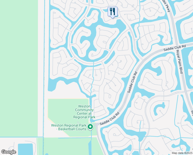 map of restaurants, bars, coffee shops, grocery stores, and more near 1132 Golden Cane Drive in Weston