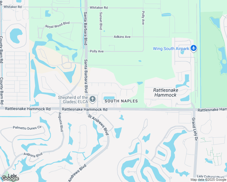 map of restaurants, bars, coffee shops, grocery stores, and more near 4032 Moss Lane in Naples