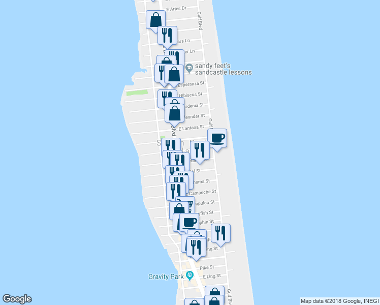 map of restaurants, bars, coffee shops, grocery stores, and more near 111 East Mesquite Street in Brownsville