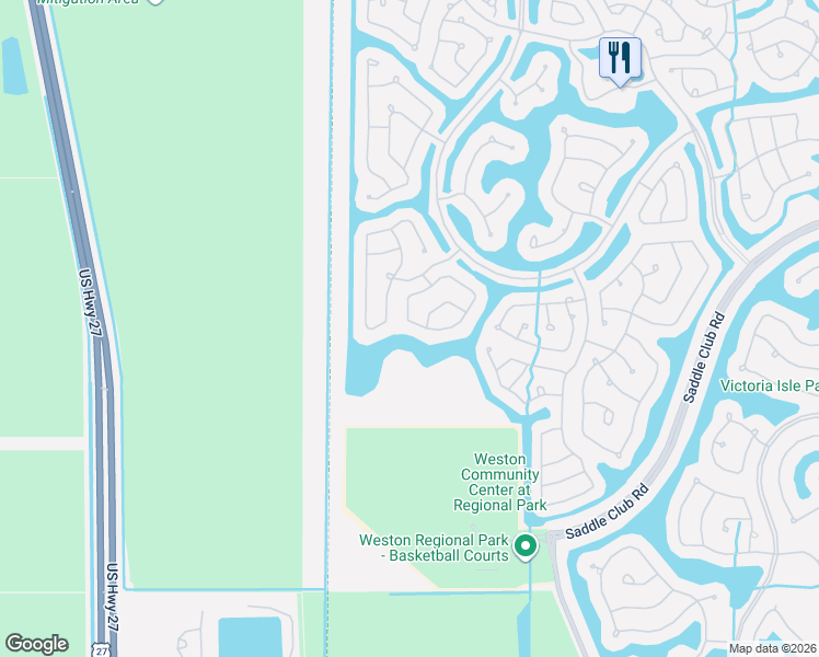 map of restaurants, bars, coffee shops, grocery stores, and more near 923 Tulip Circle in Weston