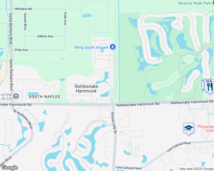 map of restaurants, bars, coffee shops, grocery stores, and more near 6238 Shadowood Cir in Naples