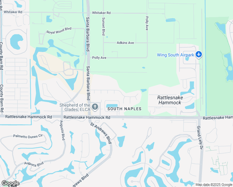 map of restaurants, bars, coffee shops, grocery stores, and more near 4032 Moss Lane in Naples