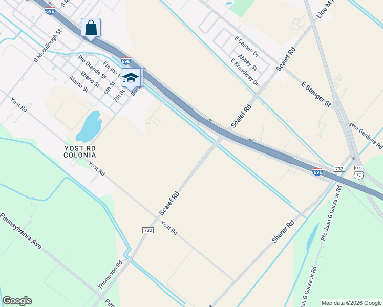 map of restaurants, bars, coffee shops, grocery stores, and more near Scaief Road in San Benito