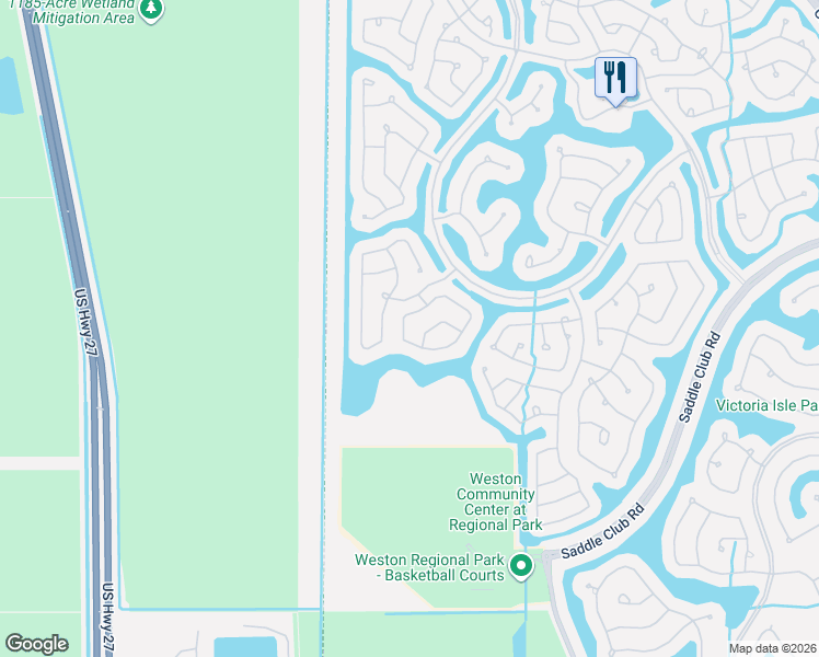 map of restaurants, bars, coffee shops, grocery stores, and more near 923 Tulip Circle in Weston