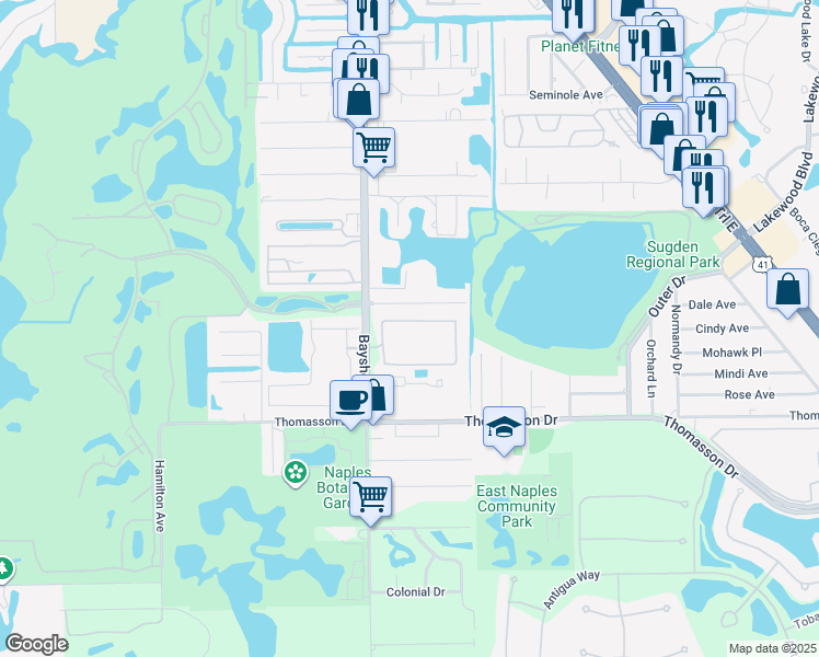 map of restaurants, bars, coffee shops, grocery stores, and more near in Naples