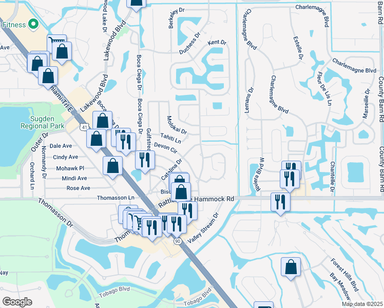 map of restaurants, bars, coffee shops, grocery stores, and more near 4907 Catalina Drive in Naples