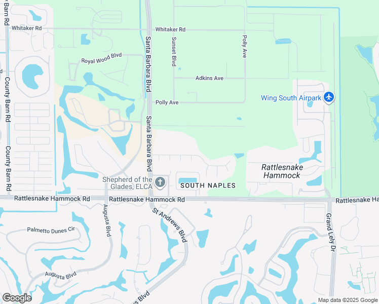 map of restaurants, bars, coffee shops, grocery stores, and more near 6033 Hollow Drive in Naples