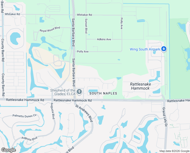 map of restaurants, bars, coffee shops, grocery stores, and more near 6035 Hollow Drive in Naples