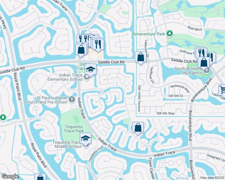 map of restaurants, bars, coffee shops, grocery stores, and more near 480 Somerset Way in Weston