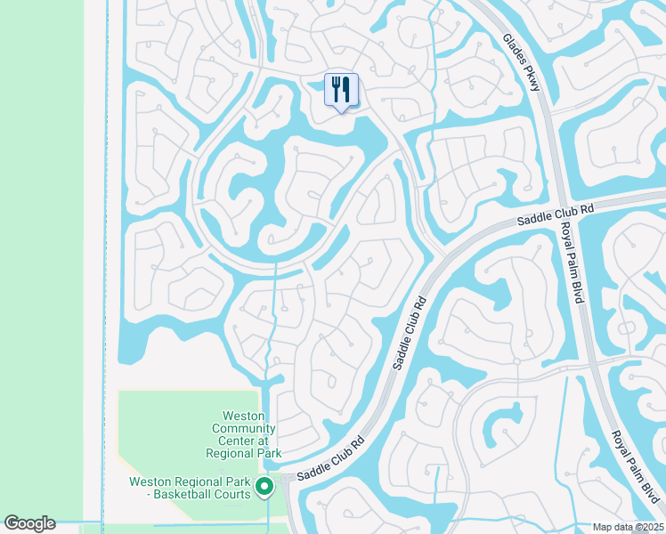 map of restaurants, bars, coffee shops, grocery stores, and more near 1060 Sunflower Circle in Weston