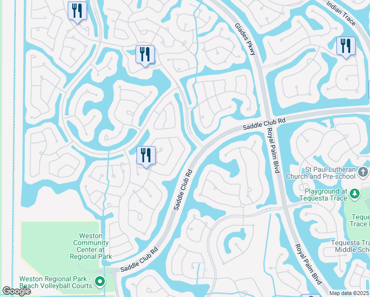 map of restaurants, bars, coffee shops, grocery stores, and more near 868 Sunflower Circle in Weston