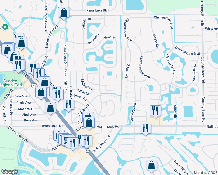 map of restaurants, bars, coffee shops, grocery stores, and more near 6160 Woodstone Drive in Naples