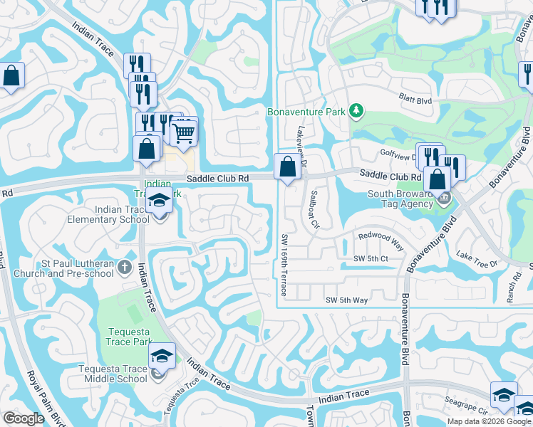 map of restaurants, bars, coffee shops, grocery stores, and more near 606 Bridgeton Road in Weston