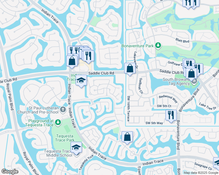 map of restaurants, bars, coffee shops, grocery stores, and more near 536 Bridgeton Road in Weston