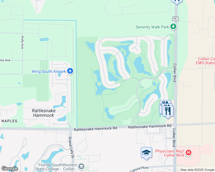 map of restaurants, bars, coffee shops, grocery stores, and more near 5088 Cerromar Drive in Naples