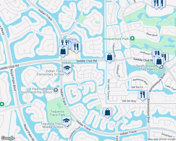 map of restaurants, bars, coffee shops, grocery stores, and more near 323 Bridgeton Road in Weston