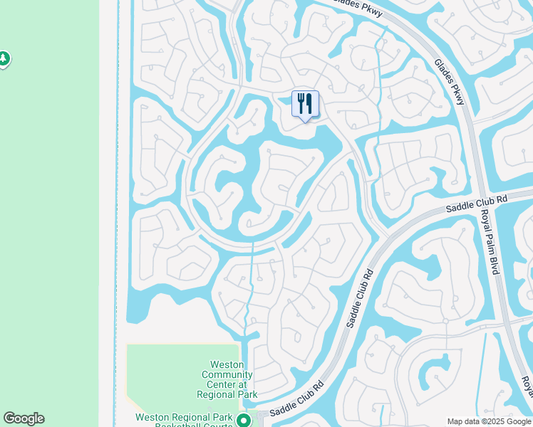 map of restaurants, bars, coffee shops, grocery stores, and more near 824 Regal Cove Road in Weston