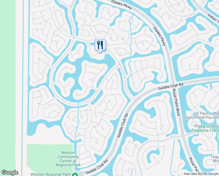 map of restaurants, bars, coffee shops, grocery stores, and more near 991 Silktree Lane in Weston