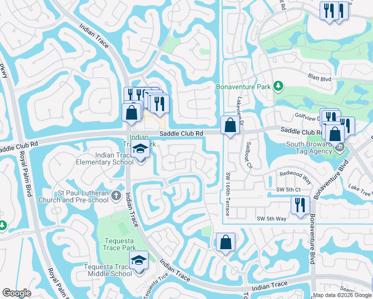 map of restaurants, bars, coffee shops, grocery stores, and more near 323 Bridgeton Road in Weston