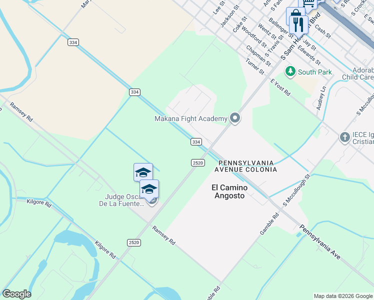 map of restaurants, bars, coffee shops, grocery stores, and more near 30636 County Road 2520 in San Benito