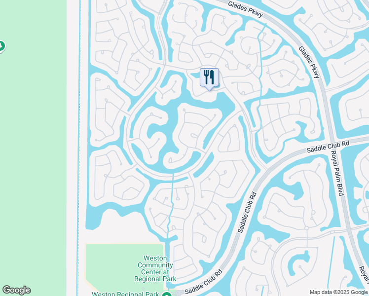 map of restaurants, bars, coffee shops, grocery stores, and more near 824 Regal Cove Road in Weston