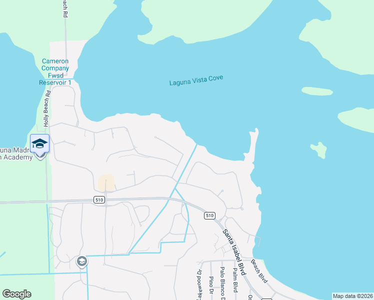 map of restaurants, bars, coffee shops, grocery stores, and more near 20 Spoonbill Cove Road in Laguna Vista