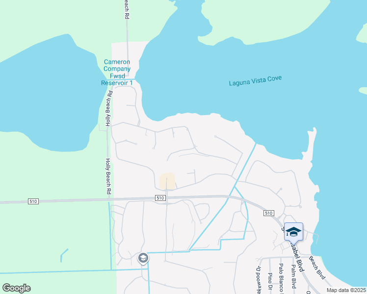 map of restaurants, bars, coffee shops, grocery stores, and more near 6 Hacienda Drive in Port Isabel