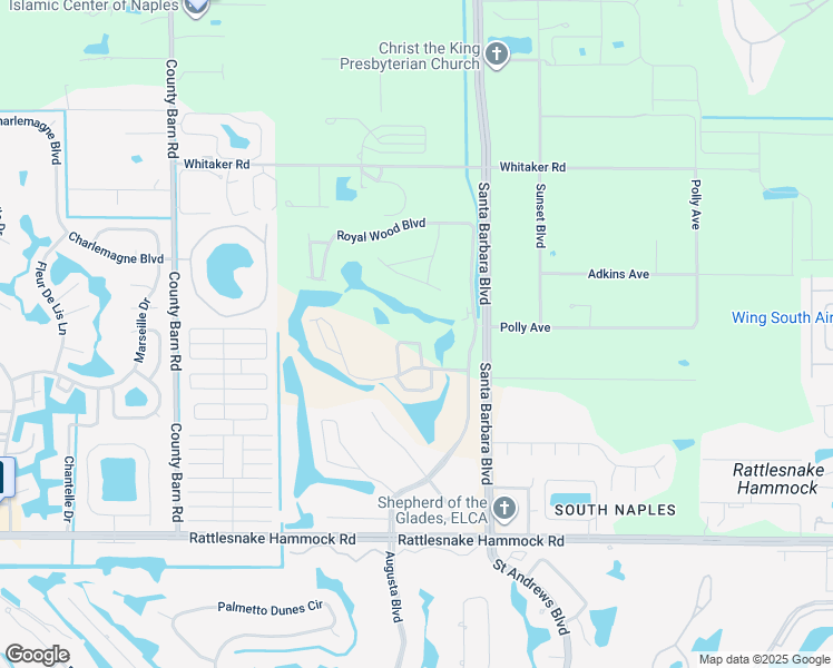 map of restaurants, bars, coffee shops, grocery stores, and more near 5955 Bloomfield Circle in Naples