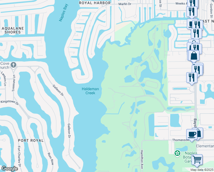 map of restaurants, bars, coffee shops, grocery stores, and more near 1501-1699 Star Point Lane in Naples