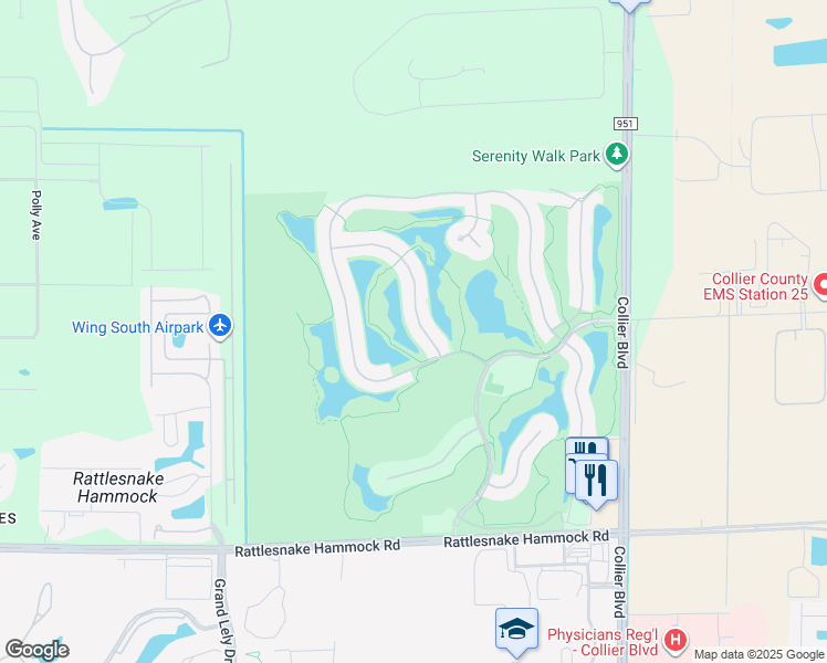 map of restaurants, bars, coffee shops, grocery stores, and more near 5095 Castlerock Way in Naples