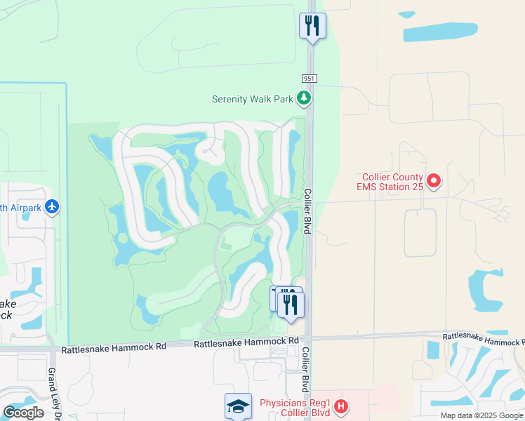 map of restaurants, bars, coffee shops, grocery stores, and more near 4960 Winged Foot Court in Naples